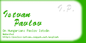 istvan pavlov business card